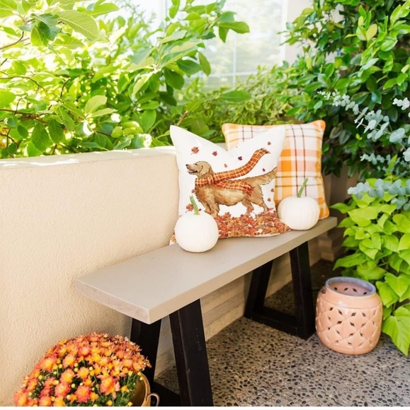 Dog Labrador lab pillow pillowcase pillow cover 18x18" new fall Autumn leafs - Picture 2 of 5